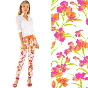 Gretchen Scott GripeLess Cotton Spandex Jeans - Iconic Iris Neon‎ Pink Orange